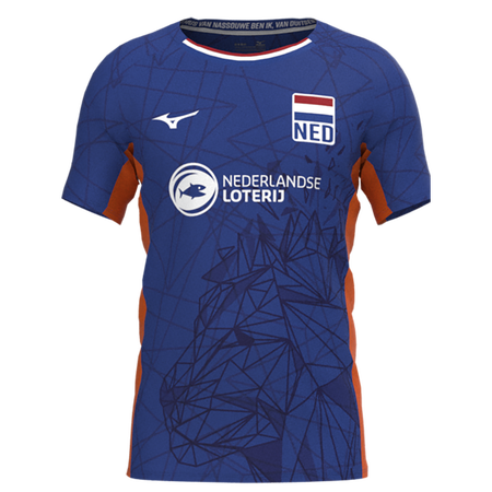 Nevobo Volleyball Match Blue Shirt Men